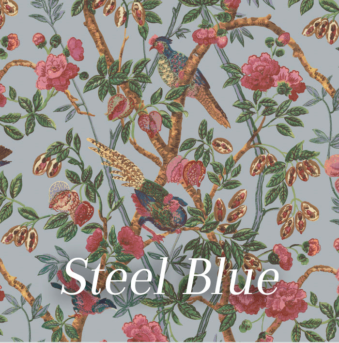 The Emperor's Pheasant Robe - Silk Satin Twill