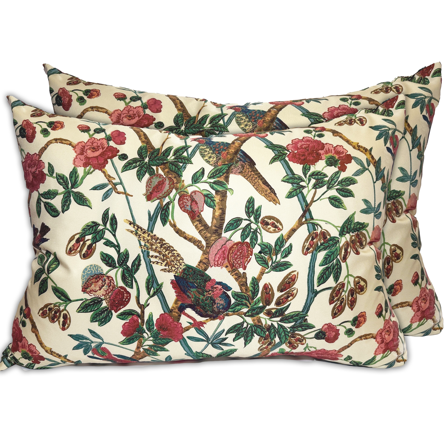 The Emperor's Pheasant Pillow Case - Silk Satin Twill
