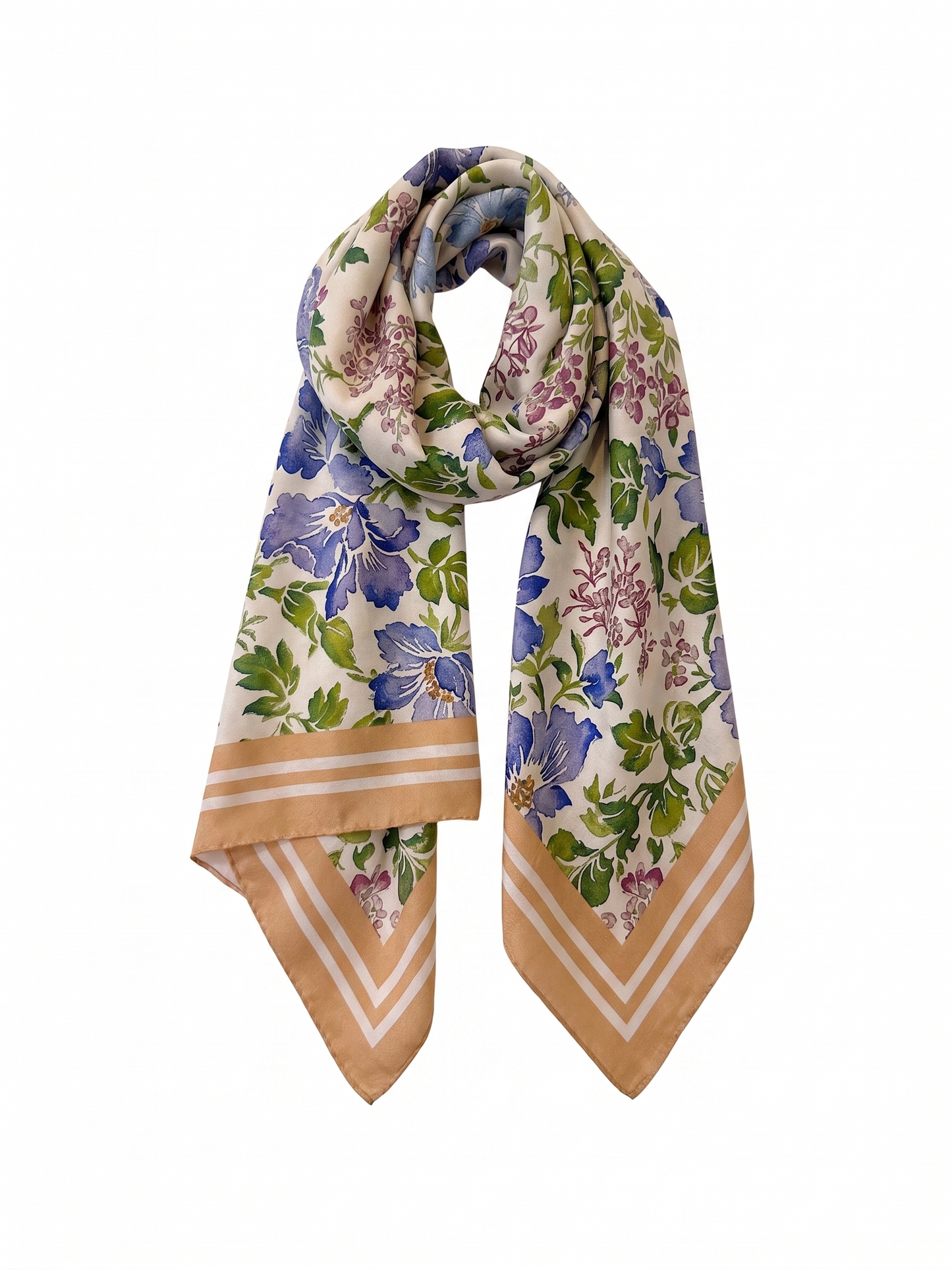 Florence May Large Silk Scarf - Silk Satin Twill
