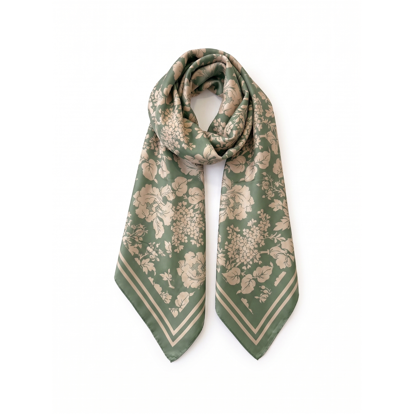 Florence May Large Silk Scarf - Silk Satin Twill