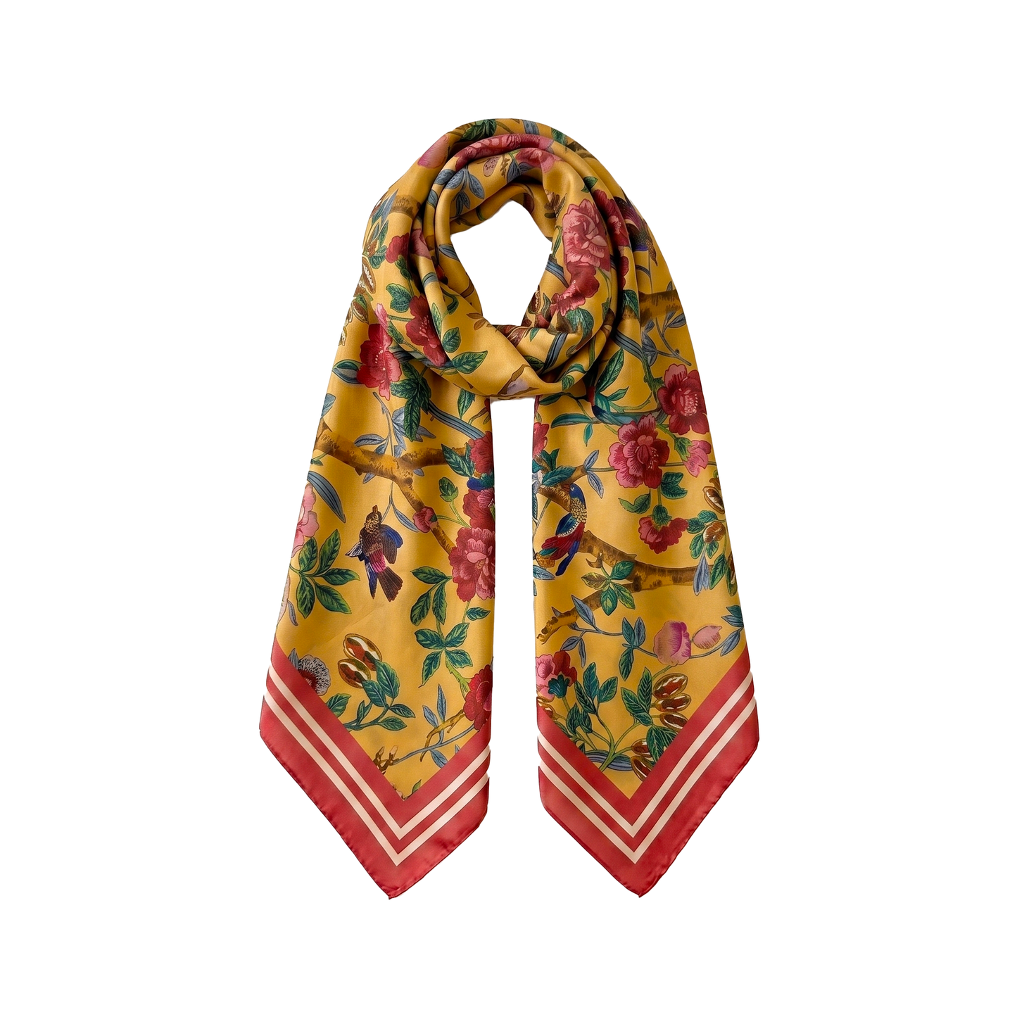 The Emperor's Pheasant Large Cotton Sateen Scarf