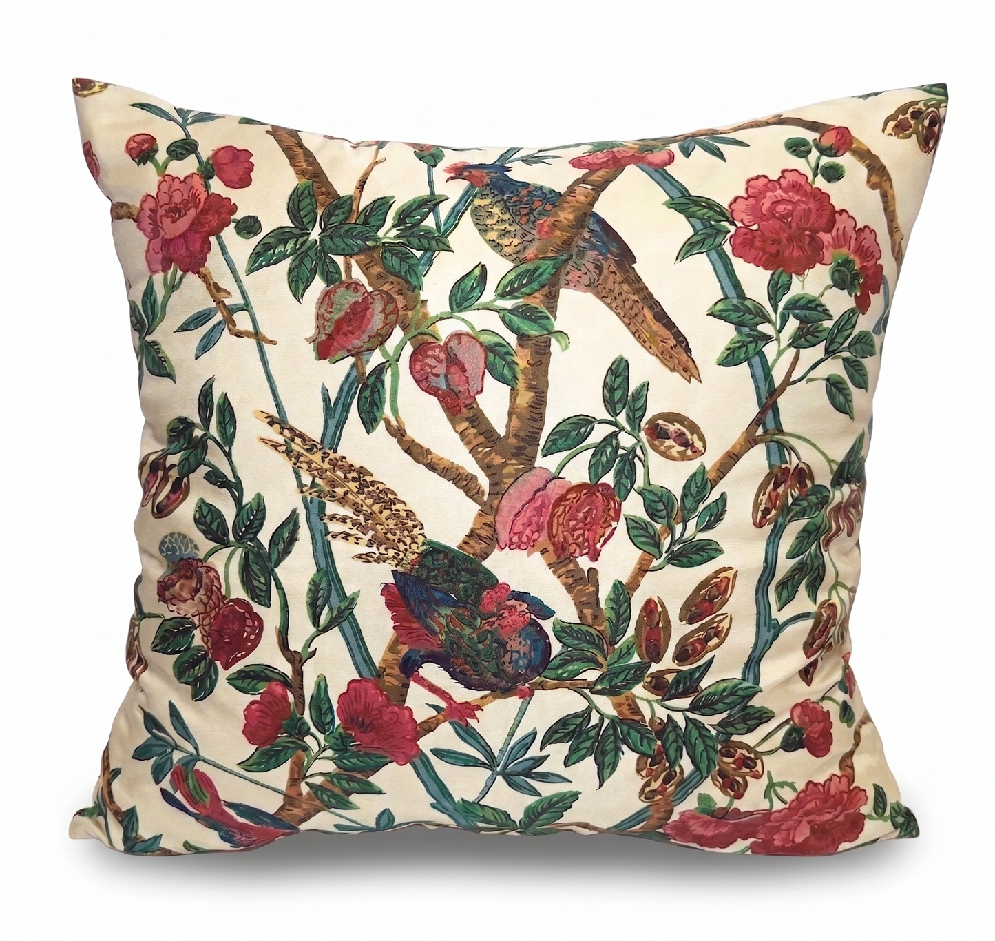 The Emperor's Pheasant Cushion Cover - Silk Satin Twill