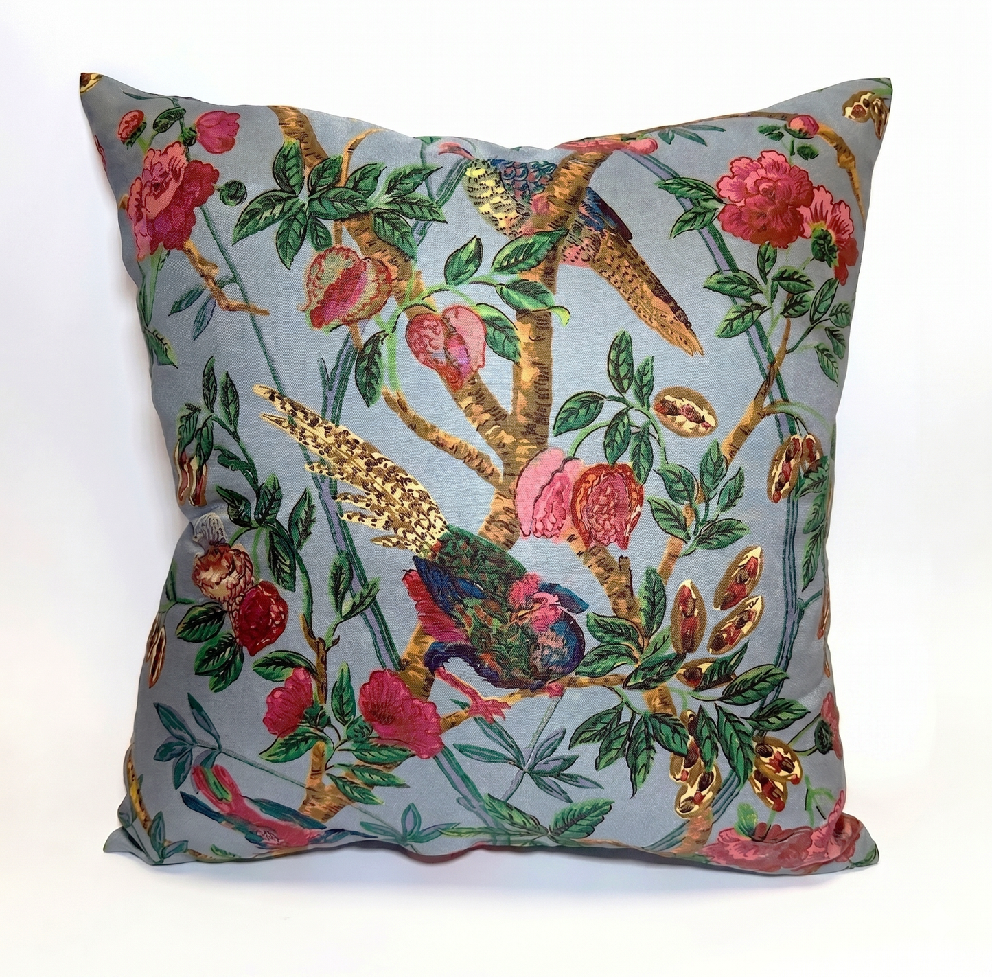 The Emperor's Pheasant Cushion Cover - Silk Satin Twill